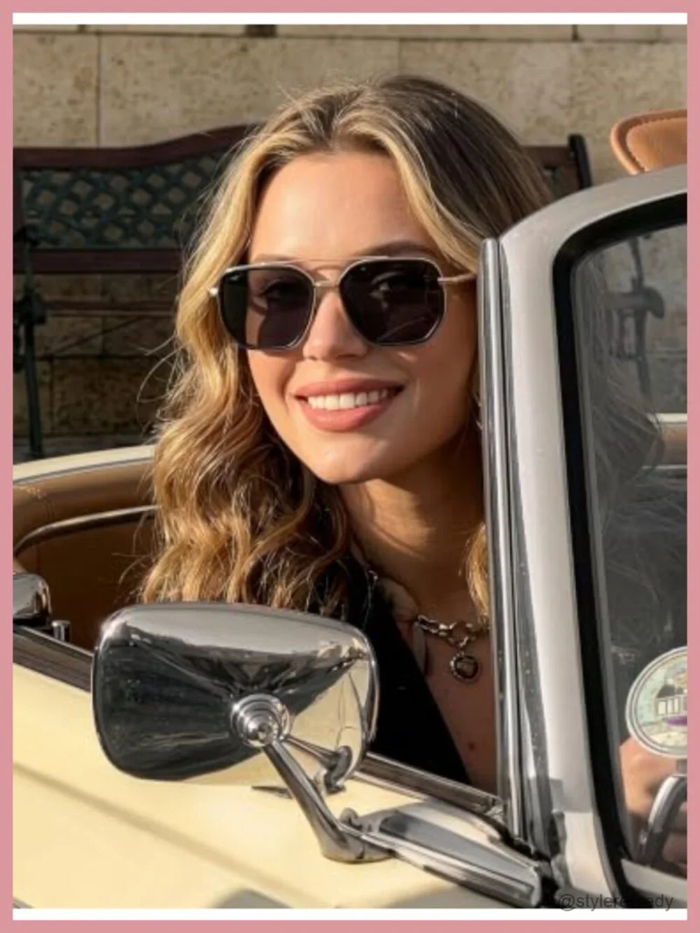 Retro Polarized Aviator Sunglasses for Women Men Trendy Metal Square UV400
